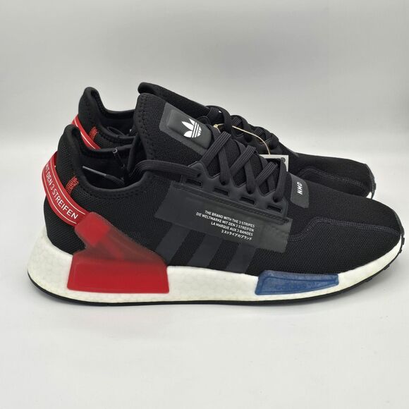 adidas NMD_R1.V2 Black Red Athletic Sneakers Textile Running Shoes Men’s 11.5 main image 4